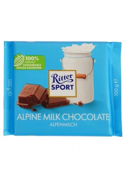 Шоколад Ritter Sport молочний з альпійським молоком, 100 г