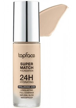 Тональний крем TopFace Super Match 24H Foundation PT475 відтінок 001, 30 мл