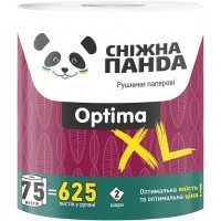 Двухслойные бумажные полотенца Снежная панда Optima XL Roll, 1 рулон