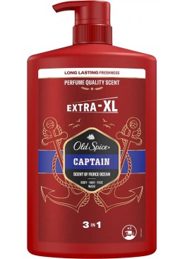 Гель для душу та шампунь Old Spice 3 в 1 Captain, 1 л