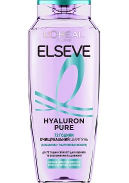 Шампунь очищающий L'Oreal Paris Elseve Hyaluron Pure для волос склонных к жирности, 400 мл