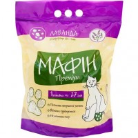 Бентонитовый наполнитель для кошачьего туалета Мафин Премиум с ароматом лаванды, 4 кг