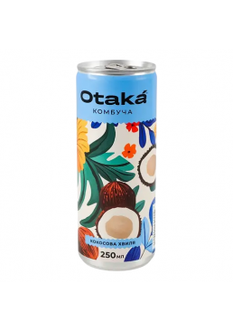 Безалкогольный напиток Otaka Комбуча Кокосовая волна слабогазированный, 250 мл