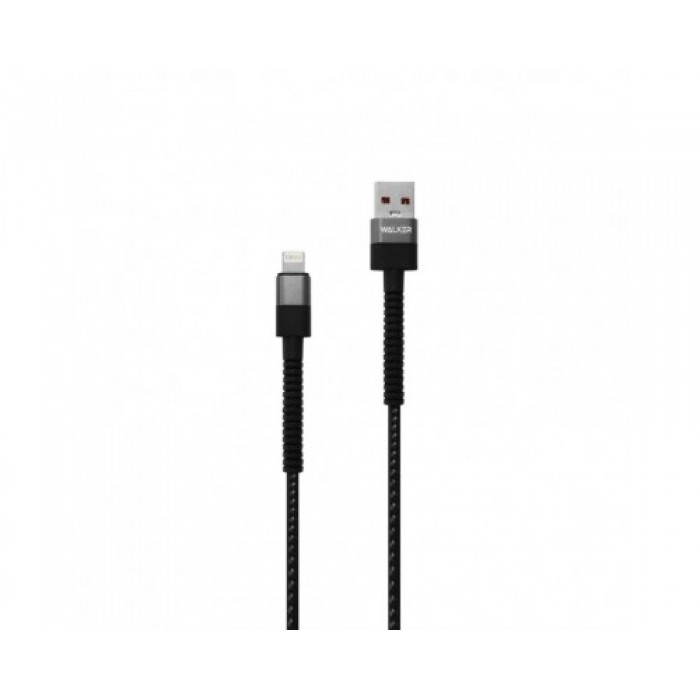 Кабель USB WALKER C700 Lightning black, 1 м - 