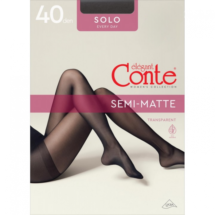 Колготки Conte Solo 40 Den Grafit, 3 размер - 