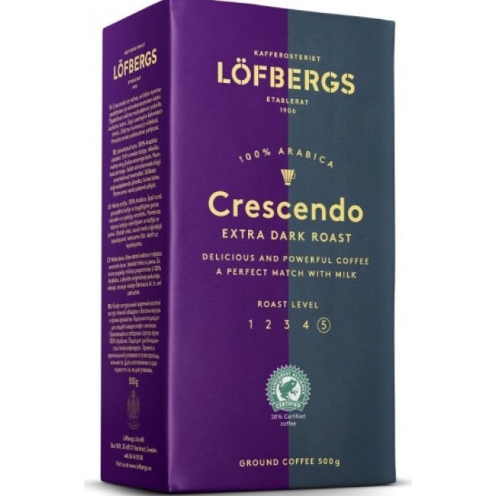 Кофе молотый Lofbergs Crescendo Extra Dark Roast, 500 г - 