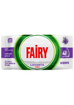Влажные салфетки для уборки Fairy Лаванда, 100 шт