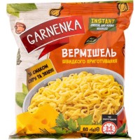 Вермишель Garnenka со вкусом сыра и зелени, 60 г