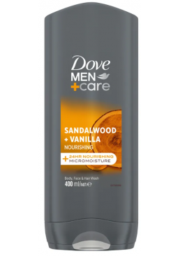 Гель для душу Dove Men+Care Сандалове дерево+ваніль, 400 мл
