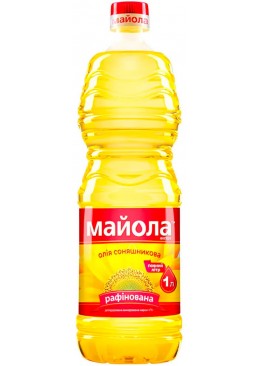Масло подсолнечное Майола рафинированное, 1 л