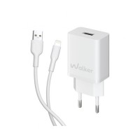 Сетевое зарядное устройство (адаптер) 2в1 WALKER WH-26 1USB/2.1A + Lightning white