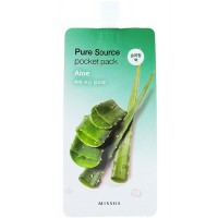 Зволожуюча нічна маска для обличчя Missha Pure Source Pocket Pack Aloe з екстрактом алое вера, 10 мл
