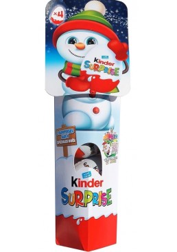Шоколадные яйца Kinder Surprise Christmas, 4х20 г