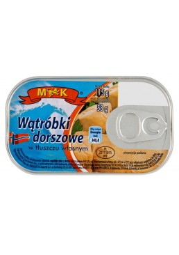 Печень трески M&K Watrobki Dorszowe, 115 г