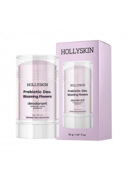 Парфумований дезодорант Hollyskin Prebiotic Deo. Blooming Flowers жіночий з гіалуроновою кислотою та пребіотиками, 50 г