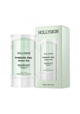 Парфумований дезодорант Hollyskin Prebiotic Deo. Green Tea жіночий з гіалуроновою кислотою та пребіотиками, 50 г