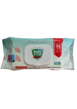 Салфетки влажные антибактериальные Bacto STOP, 120 шт