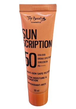 Увлажняющий солнцезащитный крем для лица Top Beauty Sun Scription SPF50 PA++++, 30 мл