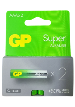 Батарейка GP SUPER ALKALINE 24A-2UE2 LR03 AAA 1.5V, 2 шт