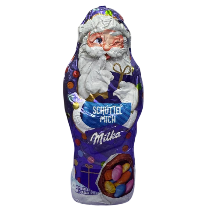 Шоколадний Санта Клаус «Струси мене» з драже Milka Santa Claus Schuttel Mich, 61г - 