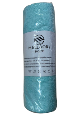 Серветки-мікрофібра Malloory Home в рулоні 25х25см Бірюзовий, 20 шт