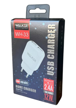 Сетевое зарядное устройство (адаптер) 2в1 WALKER WH-33 2USB / 2.4A