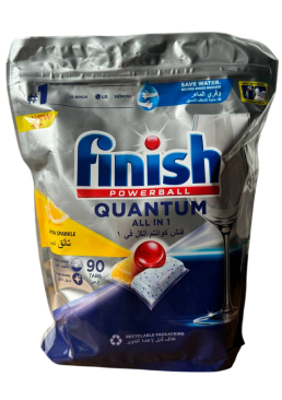 Таблетки для посудомийних машин Finish Quantum All in 1 Lemon, 90 шт