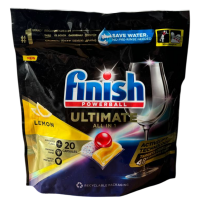 Таблетки для посудомоечной машины Finish Powerball Ultimate Plus Intensive Clean & Shine Lemon Sparkle, 20 шт