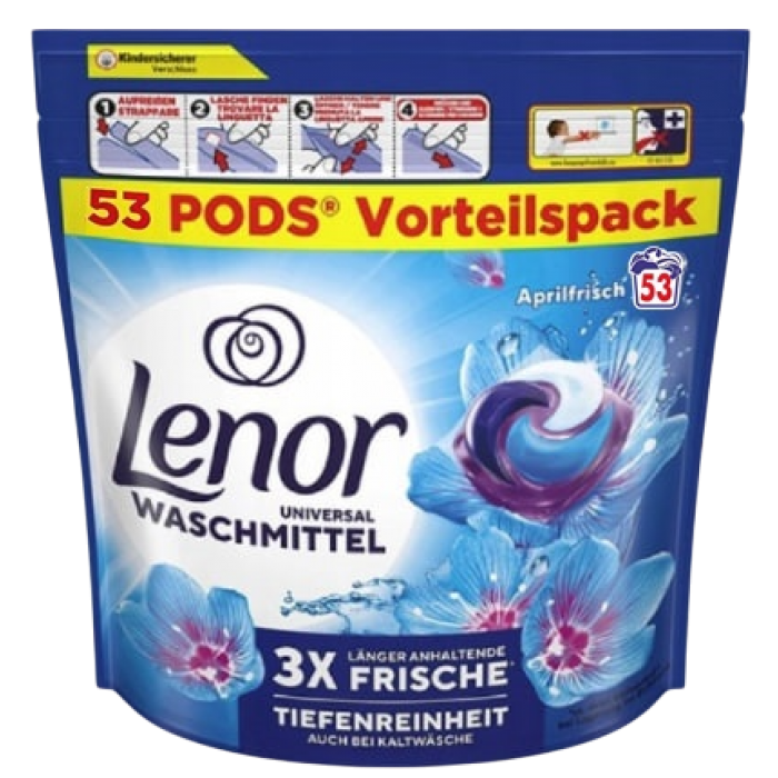 Капсулы для стирки Lenor Universal Aprilfrisch, 53 шт - 
