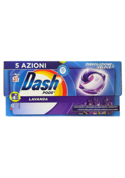 Капсули для прання універсальні Dash Lavanda, 31 шт