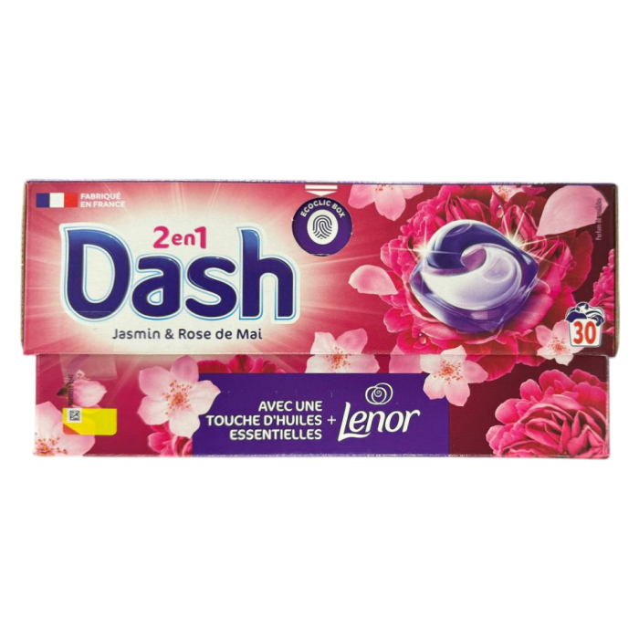 Капсули для прання 2in 1Dash Jasmin&Rose de Mai, 30 шт - 