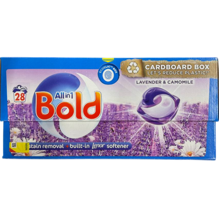 Универсальные капсулы для стирки Bold Lavender&Camomile, 28 шт - 