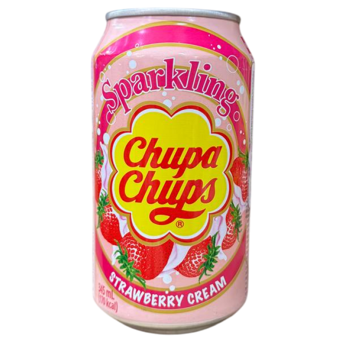 Напій Chupa Chups Strawberry&Cream, газований,345 мл - 