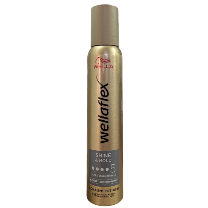 Мус для волосся Wellaflex Shine & Hold №5 Блиск і фіксація, 200 мл - 