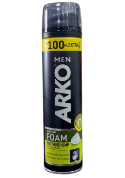 Пена-аэрозоль для бритья Arko масло семян конопли, 200 мл