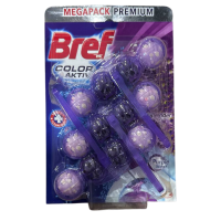 Туалетні блоки Bref Color Aktiv+ "Lavander. Purple water", 3 шт