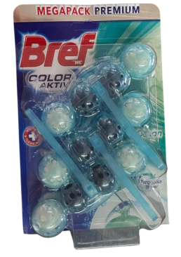 Туалетні блоки Bref Color Aktiv+ "Океан Тріопак", 3 шт