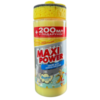 Средство для мытья посуды Maxi Power Банан с губкой, 1.2 л