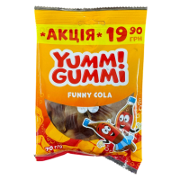 Цукерки желейні Roshen Yummi Gummi Funny Cola, 70 г