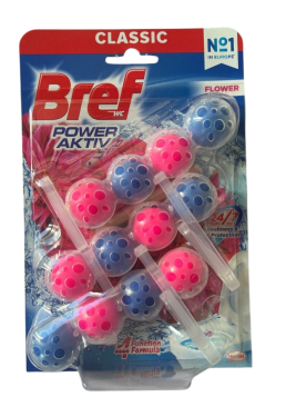Туалетні блоки Bref Cила актив "Flower", 3х50 г