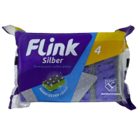 Губки кухонні"Flink Silber" потовщена срібна фібра, 4 шт