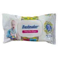 Волога серветка "Freshmaker" с клапаном, 72 шт 