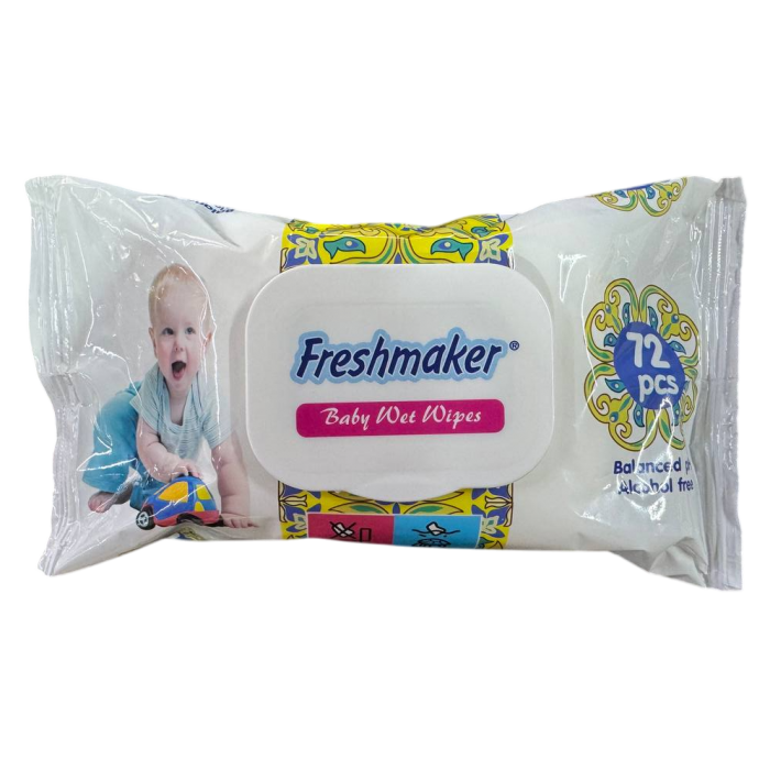 Волога серветка "Freshmaker" с клапаном, 72 шт - 