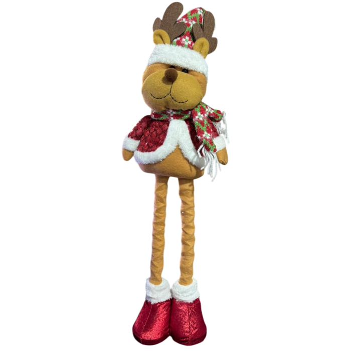 Новорічна фігурка Олень на телескопічних ніжках, 20х73 см - 