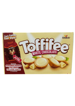 Конфеты Toffifee из белого шоколада с карамелью и целым фундуком,125 г