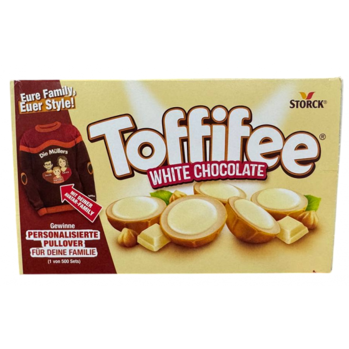 Конфеты Toffifee из белого шоколада с карамелью и целым фундуком,125 г - 