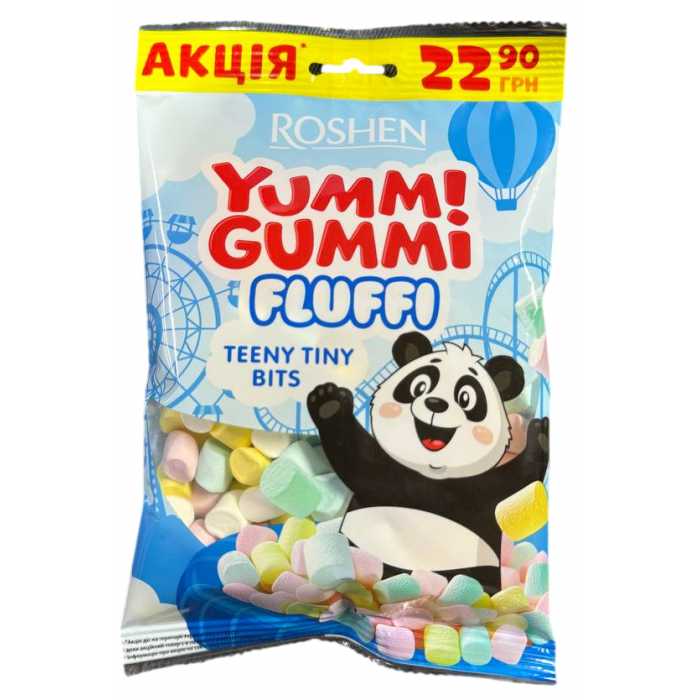 Конфеты маршмеллоу Roshen Yummi Gummi Fluffi Teeny Tiny Bits, 65 г - 