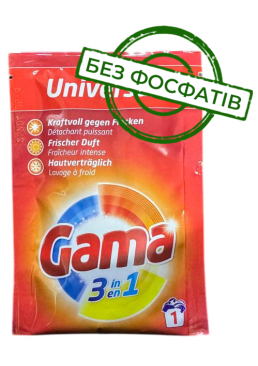 Стиральный гель Gama Universal, универсальный, 45 мл (1 стирка)