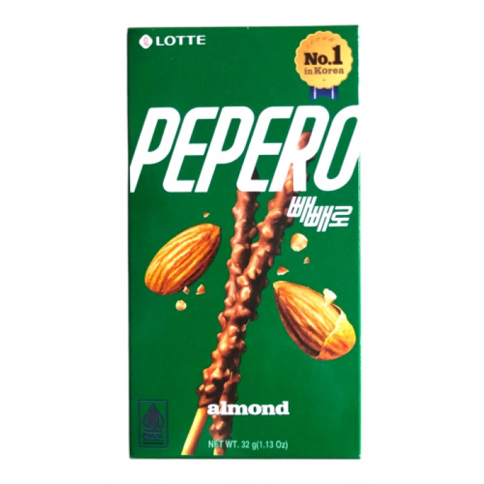 Соломка Lotte Almond Pepero з шоколадом і мигдалем, 32 г - 