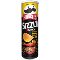 Чіпси Pringles гострі зі смаком BBQ, 160г